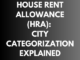 House Rent Allowance (HRA): City Categorization Explained