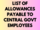 Comprehensive List of Allowances for Central Government Employees